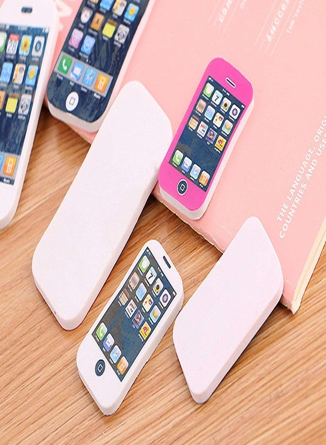 Aairaa Mobile Phone Design Non-Toxic Rubber Pencil Erasers for Kids Birthday Party for Boys and Girls, Set of 3 - Image 4